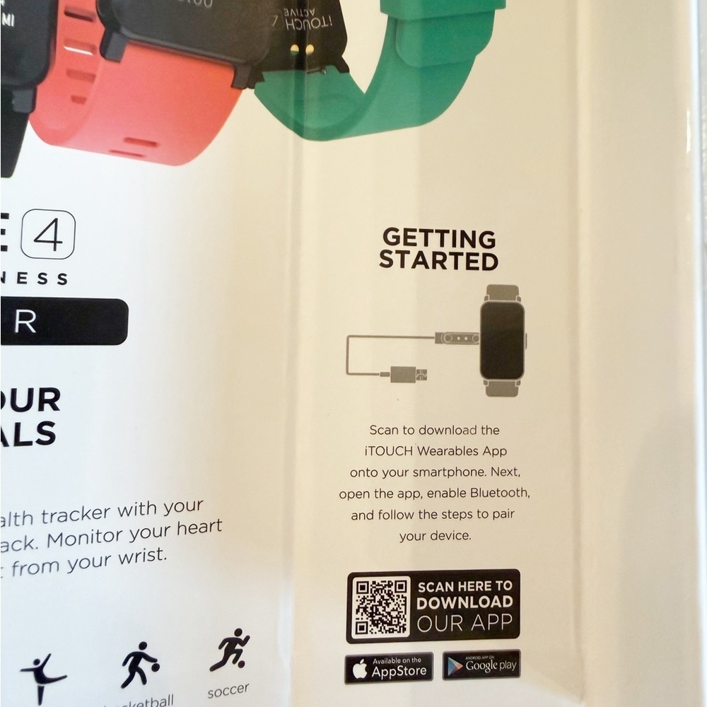 NWT iTouch Active 4 Activity Tracker Smartwatch - Picture 7 of 10